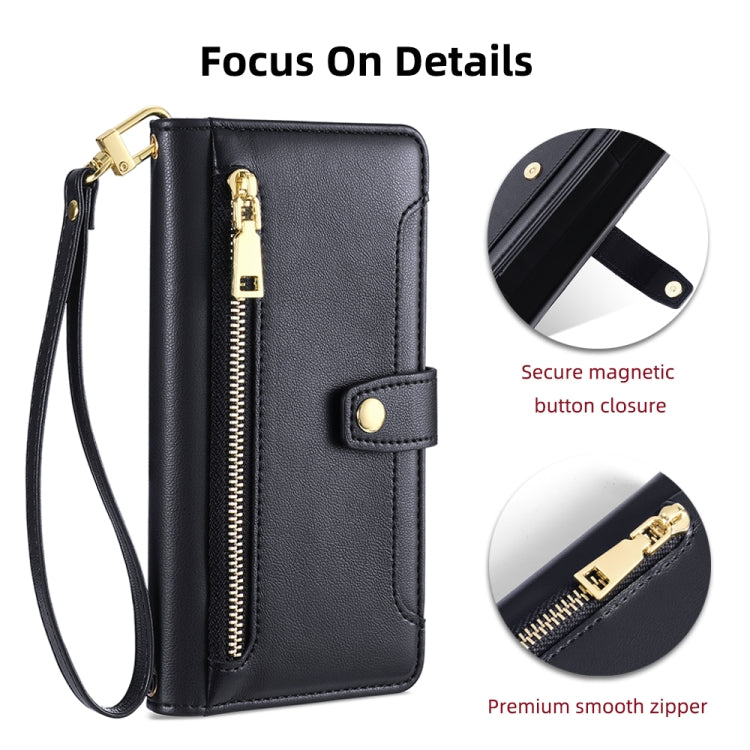 Sheep Texture Cross-body Zipper Wallet Leather Phone Case, For Realme 8 / 8 Pro, For Realme C20, For Realme C12 / Narzo 20, For Realme 7 / Narzo 20 Pro, For Realme C15