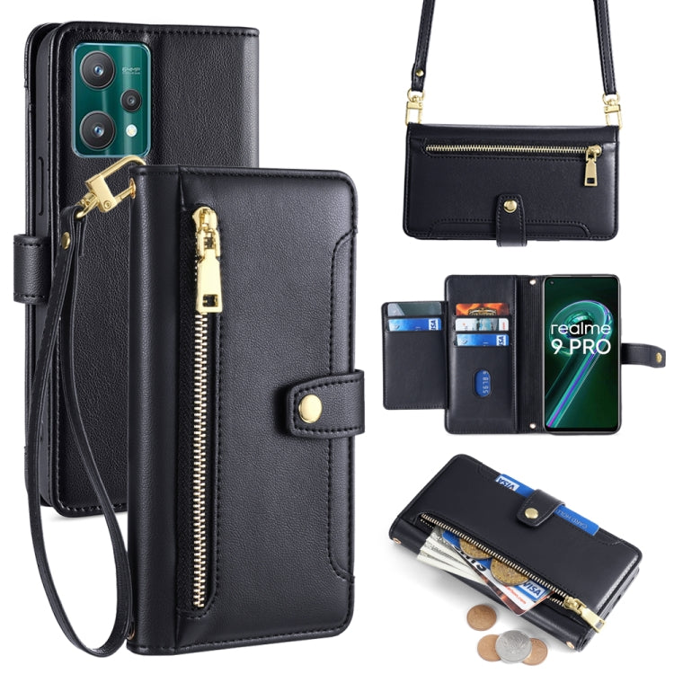 Sheep Texture Cross-body Zipper Wallet Leather Phone Case, For Realme C35, For Realme 9 Pro, For Realme GT2 Pro, For Realme Narzo 50A, For Realme 8i, For Realme GT Neo 2 5G, For Realme GT Master, For Realme C21Y
