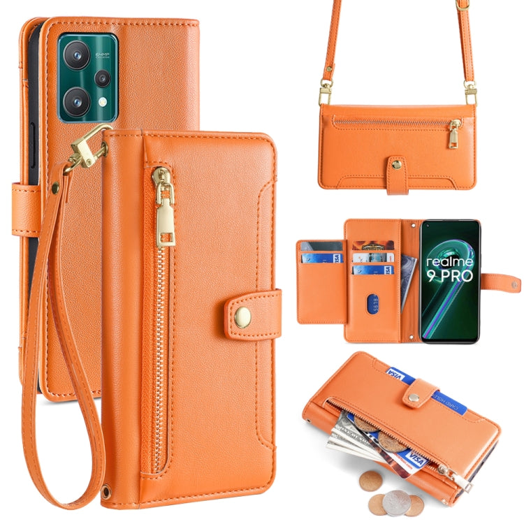 Sheep Texture Cross-body Zipper Wallet Leather Phone Case, For Realme C35, For Realme 9 Pro, For Realme GT2 Pro, For Realme Narzo 50A, For Realme 8i, For Realme GT Neo 2 5G, For Realme GT Master, For Realme C21Y