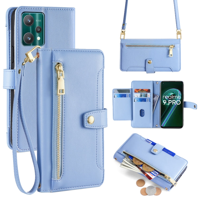 Sheep Texture Cross-body Zipper Wallet Leather Phone Case, For Realme C35, For Realme 9 Pro, For Realme GT2 Pro, For Realme Narzo 50A, For Realme 8i, For Realme GT Neo 2 5G, For Realme GT Master, For Realme C21Y