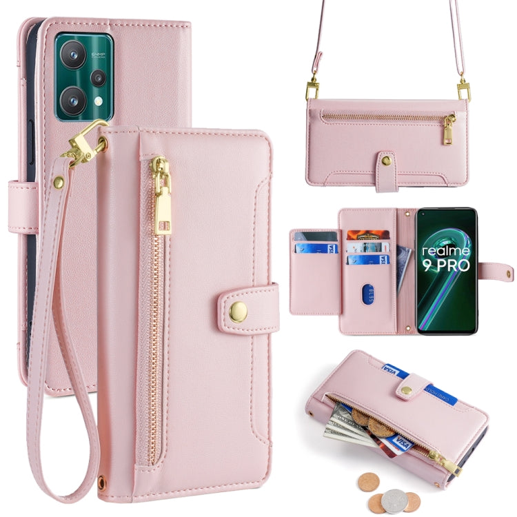 Sheep Texture Cross-body Zipper Wallet Leather Phone Case, For Realme C35, For Realme 9 Pro, For Realme GT2 Pro, For Realme Narzo 50A, For Realme 8i, For Realme GT Neo 2 5G, For Realme GT Master, For Realme C21Y
