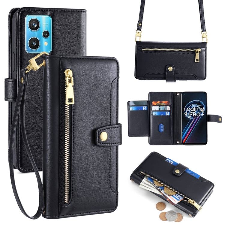 Sheep Texture Cross-body Zipper Wallet Leather Phone Case, For Realme 10 Pro 5G, For Realme 10 Pro+ 5G, For Realme 10 4G, For Realme C33 4G, For Realme C30 4G / Narzo 50i Prime, For Realme C31, For Realme GT Neo 3, For Realme 9 Pro+