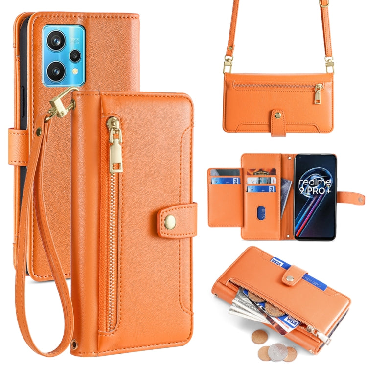 Sheep Texture Cross-body Zipper Wallet Leather Phone Case, For Realme 10 Pro 5G, For Realme 10 Pro+ 5G, For Realme 10 4G, For Realme C33 4G, For Realme C30 4G / Narzo 50i Prime, For Realme C31, For Realme GT Neo 3, For Realme 9 Pro+