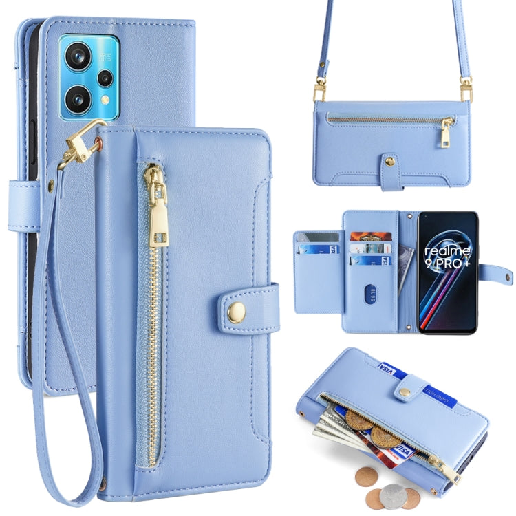 Sheep Texture Cross-body Zipper Wallet Leather Phone Case, For Realme 10 Pro 5G, For Realme 10 Pro+ 5G, For Realme 10 4G, For Realme C33 4G, For Realme C30 4G / Narzo 50i Prime, For Realme C31, For Realme GT Neo 3, For Realme 9 Pro+