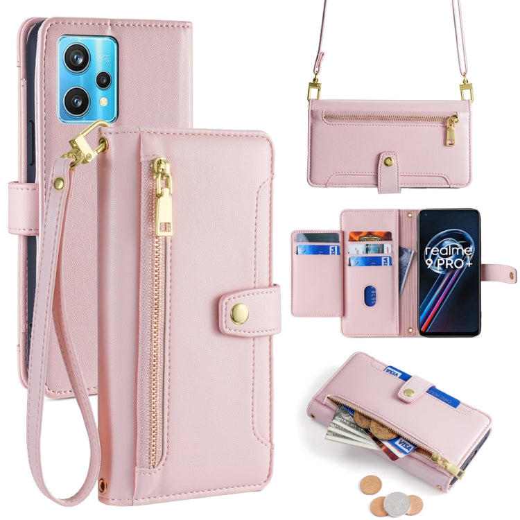 Sheep Texture Cross-body Zipper Wallet Leather Phone Case, For Realme 10 Pro 5G, For Realme 10 Pro+ 5G, For Realme 10 4G, For Realme C33 4G, For Realme C30 4G / Narzo 50i Prime, For Realme C31, For Realme GT Neo 3, For Realme 9 Pro+