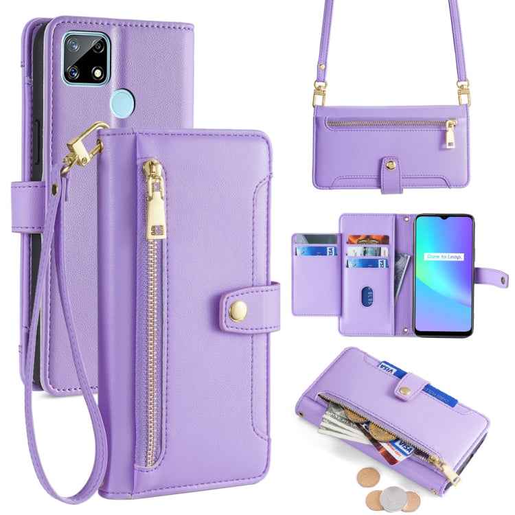 Sheep Texture Cross-body Zipper Wallet Leather Phone Case, For Realme 8i, For Realme GT Neo 2 5G, For Realme GT Master, For Realme C21Y, For Realme 8 / 8 Pro, For Realme C20, For Realme C12 / Narzo 20, For Realme 7 / Narzo 20 Pro