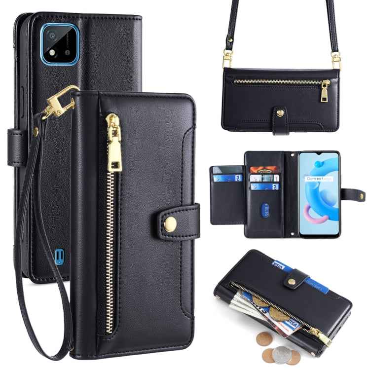 Sheep Texture Cross-body Zipper Wallet Leather Phone Case, For Realme 8i, For Realme GT Neo 2 5G, For Realme GT Master, For Realme C21Y, For Realme 8 / 8 Pro, For Realme C20, For Realme C12 / Narzo 20, For Realme 7 / Narzo 20 Pro
