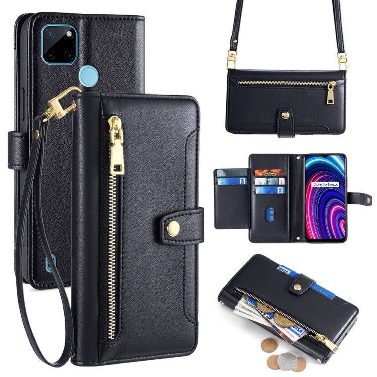 Sheep Texture Cross-body Zipper Wallet Leather Phone Case, For Realme C35, For Realme 9 Pro, For Realme GT2 Pro, For Realme Narzo 50A, For Realme 8i, For Realme GT Neo 2 5G, For Realme GT Master, For Realme C21Y
