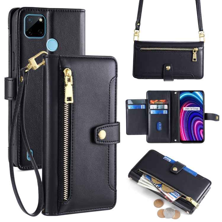 Sheep Texture Cross-body Zipper Wallet Leather Phone Case, For Realme 8i, For Realme GT Neo 2 5G, For Realme GT Master, For Realme C21Y, For Realme 8 / 8 Pro, For Realme C20, For Realme C12 / Narzo 20, For Realme 7 / Narzo 20 Pro