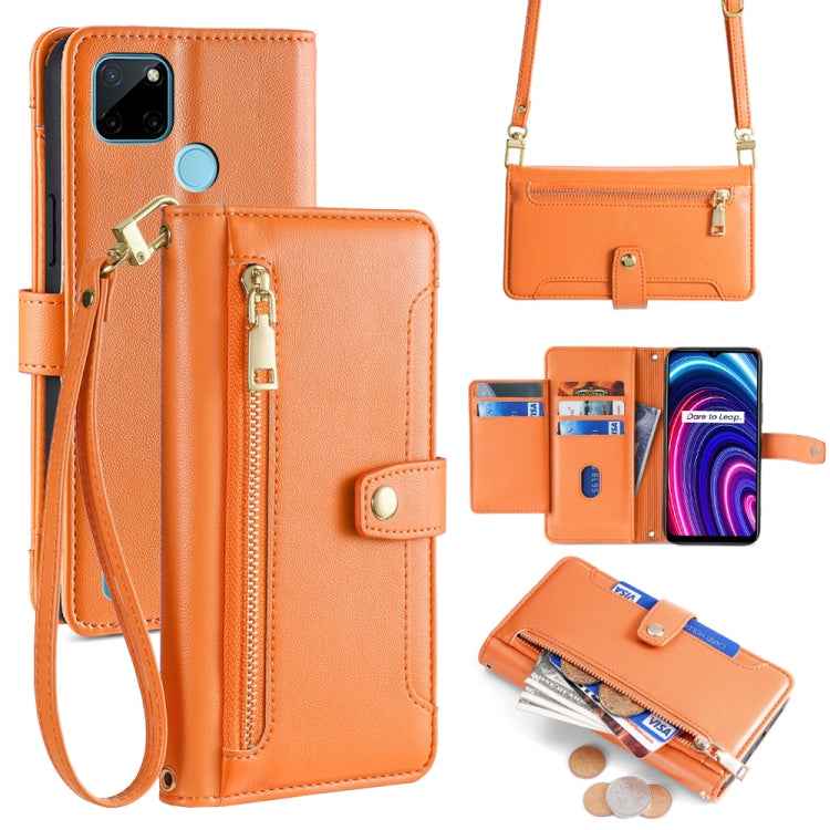 Sheep Texture Cross-body Zipper Wallet Leather Phone Case, For Realme 8i, For Realme GT Neo 2 5G, For Realme GT Master, For Realme C21Y, For Realme 8 / 8 Pro, For Realme C20, For Realme C12 / Narzo 20, For Realme 7 / Narzo 20 Pro