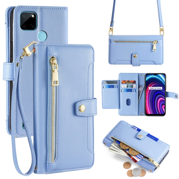 Sheep Texture Cross-body Zipper Wallet Leather Phone Case, For Realme C35, For Realme 9 Pro, For Realme GT2 Pro, For Realme Narzo 50A, For Realme 8i, For Realme GT Neo 2 5G, For Realme GT Master, For Realme C21Y