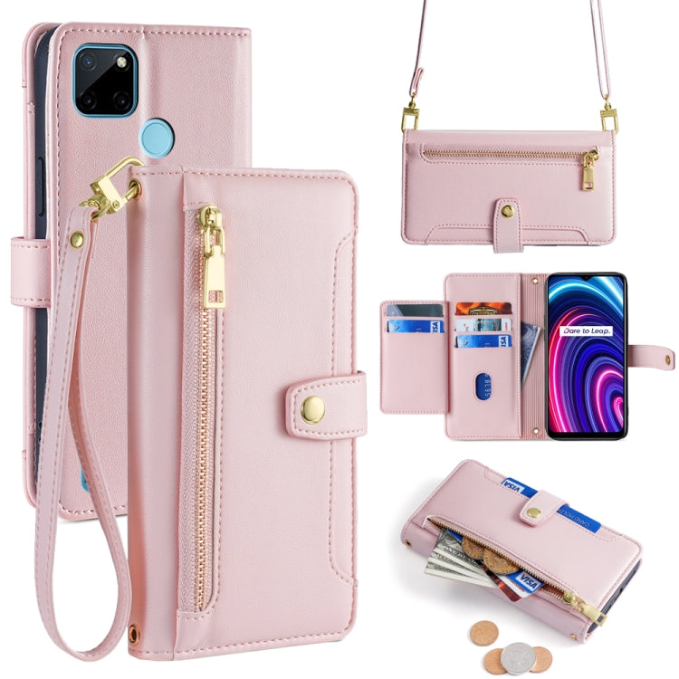 Sheep Texture Cross-body Zipper Wallet Leather Phone Case, For Realme C35, For Realme 9 Pro, For Realme GT2 Pro, For Realme Narzo 50A, For Realme 8i, For Realme GT Neo 2 5G, For Realme GT Master, For Realme C21Y