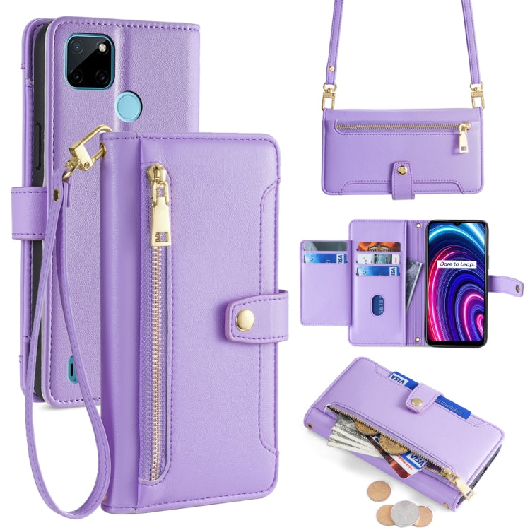 Sheep Texture Cross-body Zipper Wallet Leather Phone Case, For Realme C35, For Realme 9 Pro, For Realme GT2 Pro, For Realme Narzo 50A, For Realme 8i, For Realme GT Neo 2 5G, For Realme GT Master, For Realme C21Y