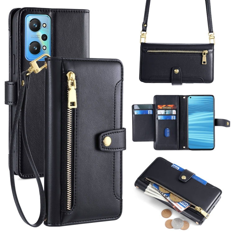 Sheep Texture Cross-body Zipper Wallet Leather Phone Case, For Realme C35, For Realme 9 Pro, For Realme GT2 Pro, For Realme Narzo 50A, For Realme 8i, For Realme GT Neo 2 5G, For Realme GT Master, For Realme C21Y