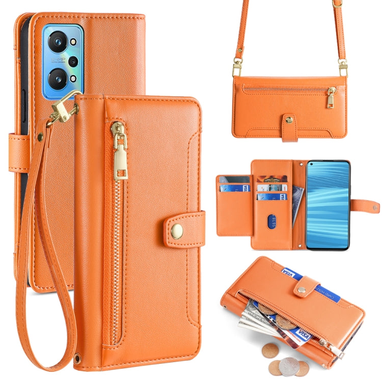 Sheep Texture Cross-body Zipper Wallet Leather Phone Case, For Realme C35, For Realme 9 Pro, For Realme GT2 Pro, For Realme Narzo 50A, For Realme 8i, For Realme GT Neo 2 5G, For Realme GT Master, For Realme C21Y