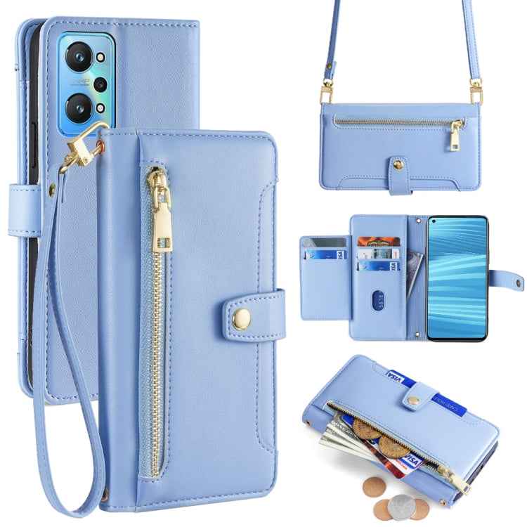 Sheep Texture Cross-body Zipper Wallet Leather Phone Case, For Realme 8i, For Realme GT Neo 2 5G, For Realme GT Master, For Realme C21Y, For Realme 8 / 8 Pro, For Realme C20, For Realme C12 / Narzo 20, For Realme 7 / Narzo 20 Pro