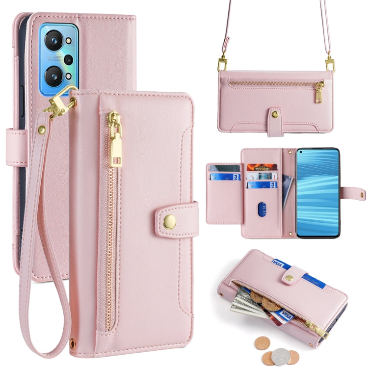 Sheep Texture Cross-body Zipper Wallet Leather Phone Case, For Realme C35, For Realme 9 Pro, For Realme GT2 Pro, For Realme Narzo 50A, For Realme 8i, For Realme GT Neo 2 5G, For Realme GT Master, For Realme C21Y
