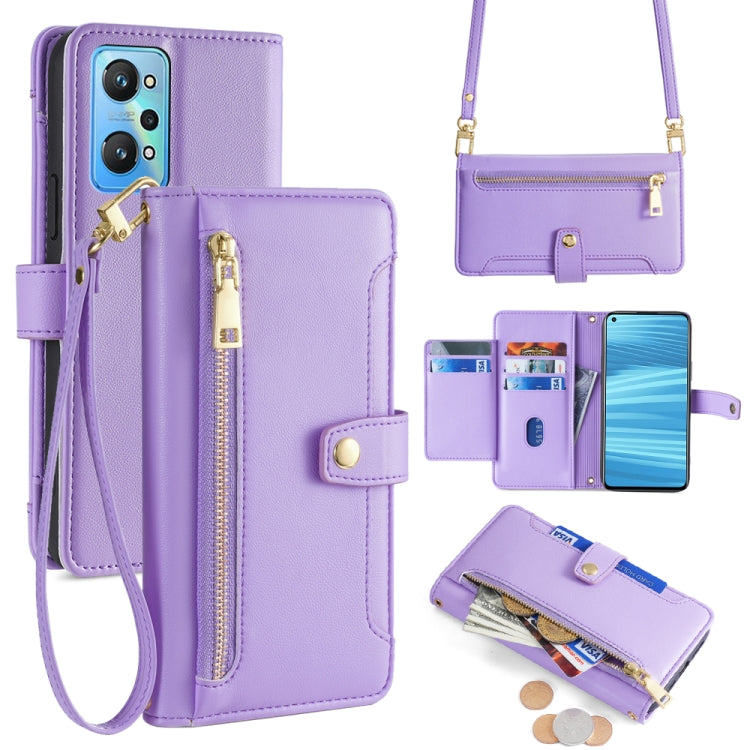 Sheep Texture Cross-body Zipper Wallet Leather Phone Case, For Realme C35, For Realme 9 Pro, For Realme GT2 Pro, For Realme Narzo 50A, For Realme 8i, For Realme GT Neo 2 5G, For Realme GT Master, For Realme C21Y