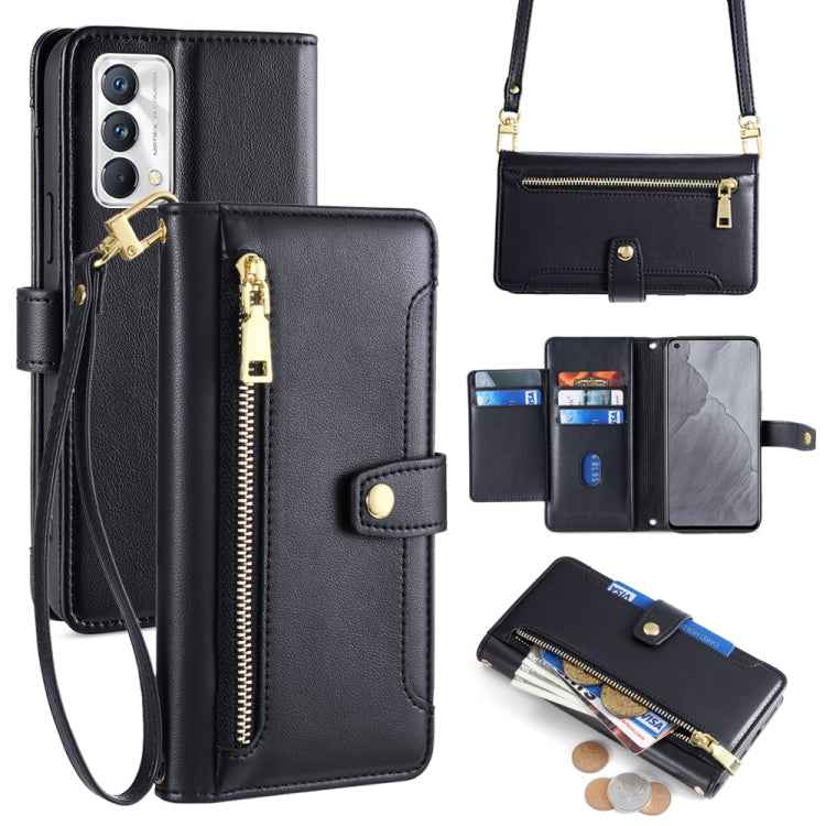 Sheep Texture Cross-body Zipper Wallet Leather Phone Case, For Realme 8i, For Realme GT Neo 2 5G, For Realme GT Master, For Realme C21Y, For Realme 8 / 8 Pro, For Realme C20, For Realme C12 / Narzo 20, For Realme 7 / Narzo 20 Pro