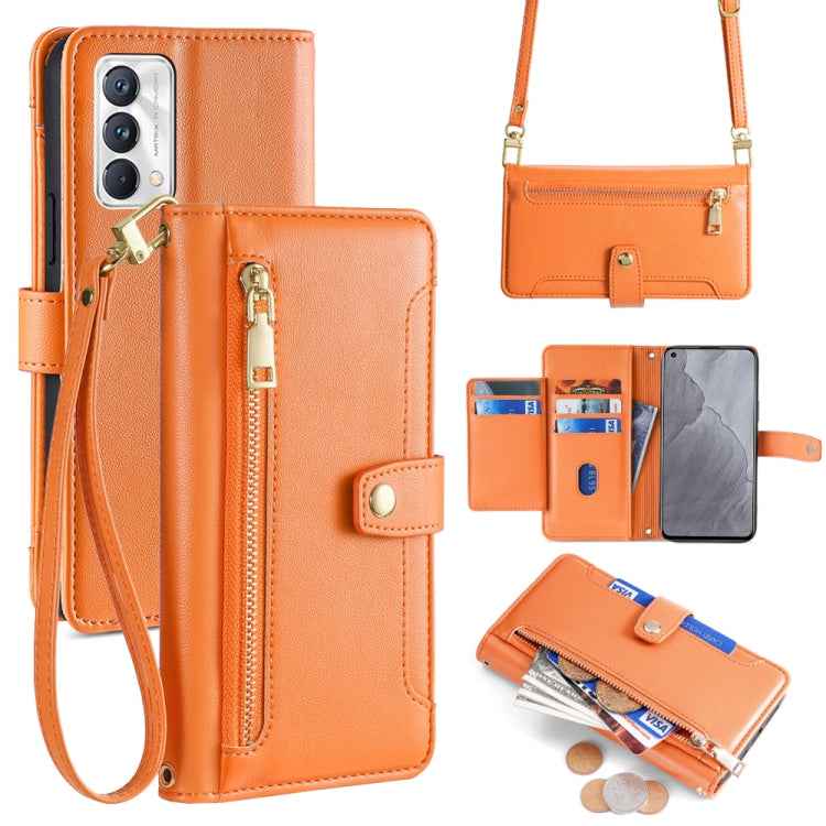Sheep Texture Cross-body Zipper Wallet Leather Phone Case, For Realme 8i, For Realme GT Neo 2 5G, For Realme GT Master, For Realme C21Y, For Realme 8 / 8 Pro, For Realme C20, For Realme C12 / Narzo 20, For Realme 7 / Narzo 20 Pro