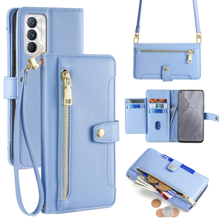 Sheep Texture Cross-body Zipper Wallet Leather Phone Case, For Realme C35, For Realme 9 Pro, For Realme GT2 Pro, For Realme Narzo 50A, For Realme 8i, For Realme GT Neo 2 5G, For Realme GT Master, For Realme C21Y