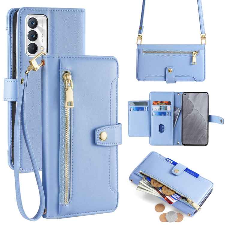 Sheep Texture Cross-body Zipper Wallet Leather Phone Case, For Realme 8i, For Realme GT Neo 2 5G, For Realme GT Master, For Realme C21Y, For Realme 8 / 8 Pro, For Realme C20, For Realme C12 / Narzo 20, For Realme 7 / Narzo 20 Pro