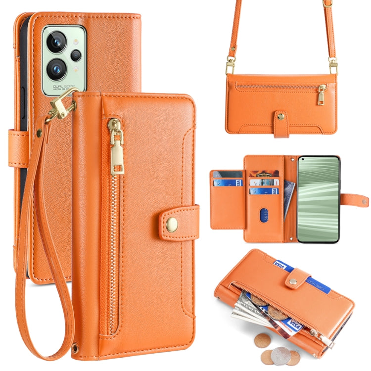 Sheep Texture Cross-body Zipper Wallet Leather Phone Case, For Realme C35, For Realme 9 Pro, For Realme GT2 Pro, For Realme Narzo 50A, For Realme 8i, For Realme GT Neo 2 5G, For Realme GT Master, For Realme C21Y