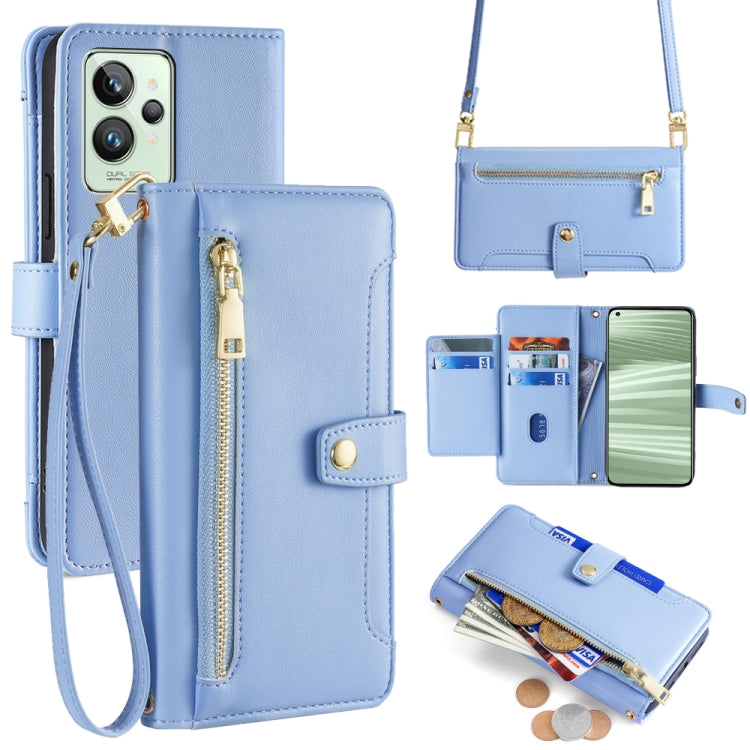 Sheep Texture Cross-body Zipper Wallet Leather Phone Case, For Realme C35, For Realme 9 Pro, For Realme GT2 Pro, For Realme Narzo 50A, For Realme 8i, For Realme GT Neo 2 5G, For Realme GT Master, For Realme C21Y