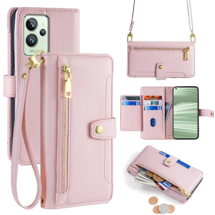 Sheep Texture Cross-body Zipper Wallet Leather Phone Case, For Realme C35, For Realme 9 Pro, For Realme GT2 Pro, For Realme Narzo 50A, For Realme 8i, For Realme GT Neo 2 5G, For Realme GT Master, For Realme C21Y
