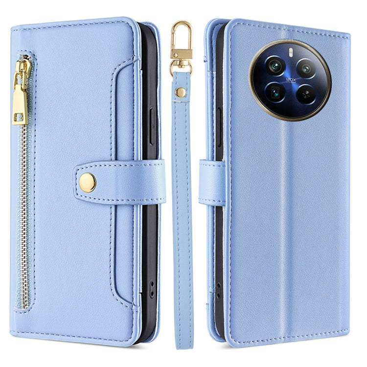 Sheep Texture Cross-body Zipper Wallet Leather Phone Case, For Realme 14 Pro 5G Global, For Realme C75 4G / 14x 5G Global, For Realme 13 Pro 5G, For Realme C61 4G, For Realme GT Neo6 SE, For Realme 12 5G, For Realme 12+ 5G, For Realme 12 Pro 5G