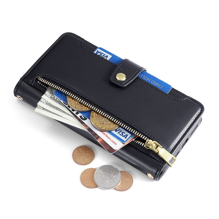 Sheep Texture Cross-body Zipper Wallet Leather Phone Case, For Realme GT5 Pro 5G, For Realme 11 4G, For Realme GT5 240W, For Realme GT5, For Realme 11 5G Global / 11x 5G, For Realme 11 5G, For Realme 11 Pro / 11 Pro+ 5G, For Realme C65 4G