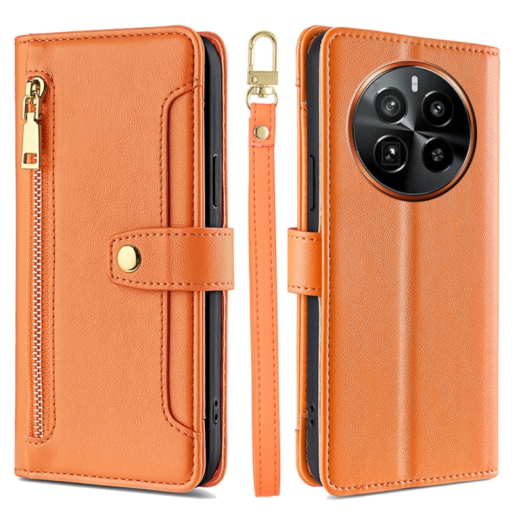 Sheep Texture Cross-body Zipper Wallet Leather Phone Case, For Realme GT5 Pro 5G, For Realme 11 4G, For Realme GT5 240W, For Realme GT5, For Realme 11 5G Global / 11x 5G, For Realme 11 5G, For Realme 11 Pro / 11 Pro+ 5G, For Realme C65 4G
