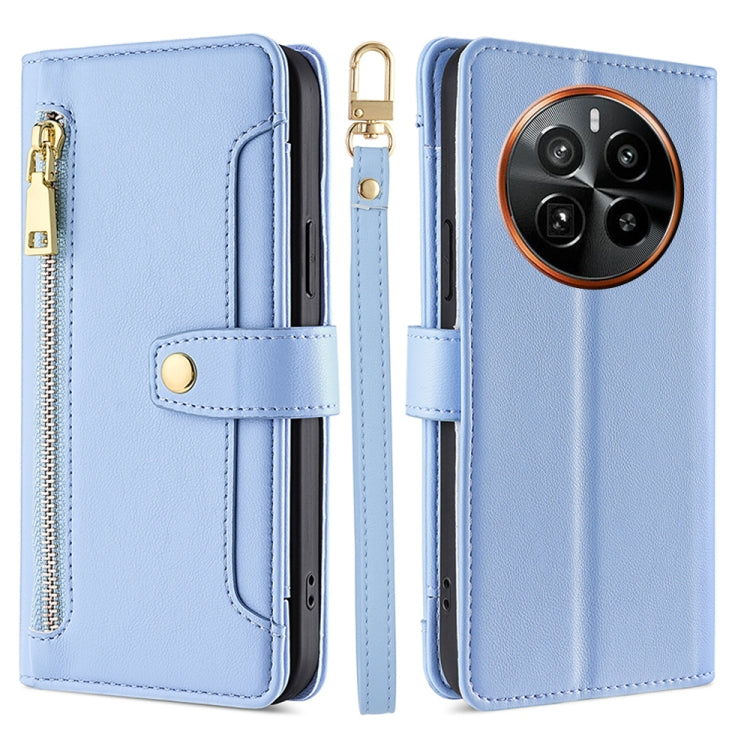Sheep Texture Cross-body Zipper Wallet Leather Phone Case, For Realme GT5 Pro 5G, For Realme 11 4G, For Realme GT5 240W, For Realme GT5, For Realme 11 5G Global / 11x 5G, For Realme 11 5G, For Realme 11 Pro / 11 Pro+ 5G, For Realme C65 4G