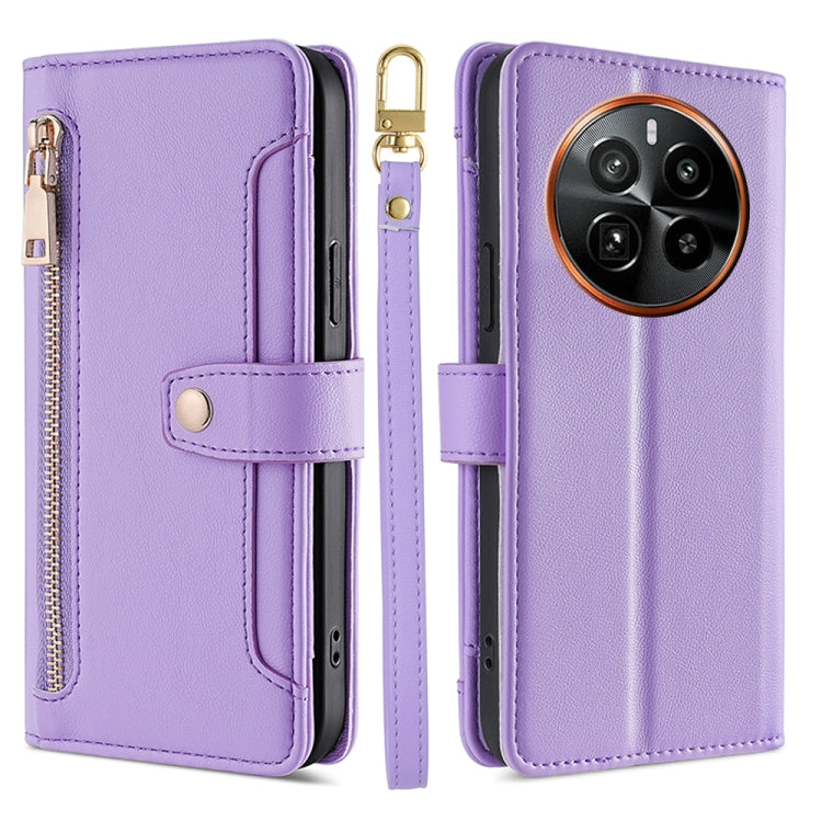 Sheep Texture Cross-body Zipper Wallet Leather Phone Case, For Realme GT5 Pro 5G, For Realme 11 4G, For Realme GT5 240W, For Realme GT5, For Realme 11 5G Global / 11x 5G, For Realme 11 5G, For Realme 11 Pro / 11 Pro+ 5G, For Realme C65 4G