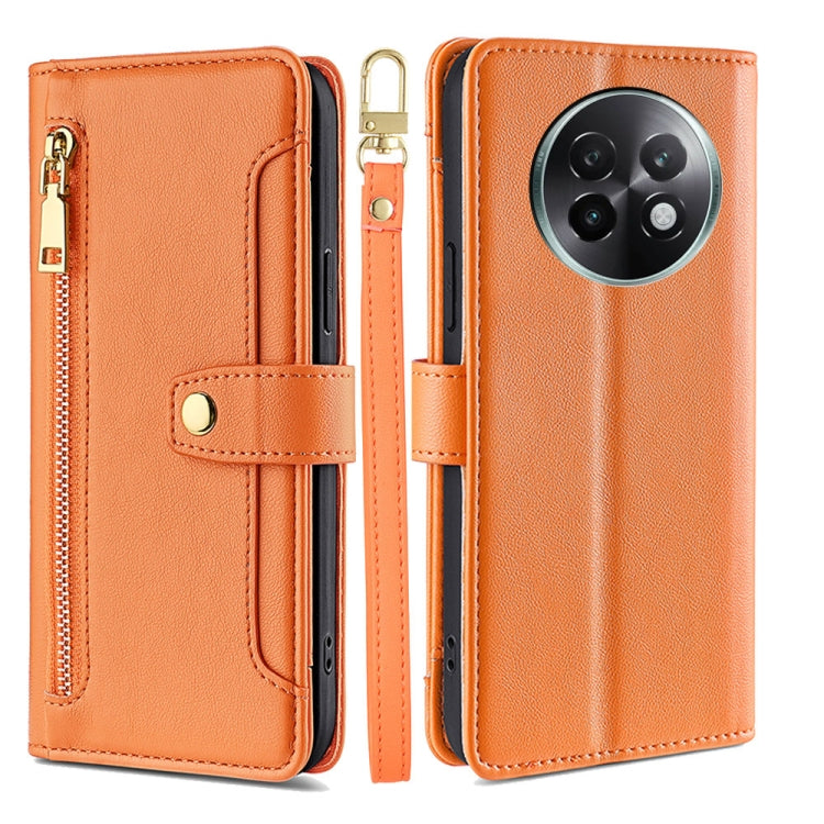 Sheep Texture Cross-body Zipper Wallet Leather Phone Case, For Realme 14 Pro 5G Global, For Realme C75 4G / 14x 5G Global, For Realme 13 Pro 5G, For Realme C61 4G, For Realme GT Neo6 SE, For Realme 12 5G, For Realme 12+ 5G, For Realme 12 Pro 5G