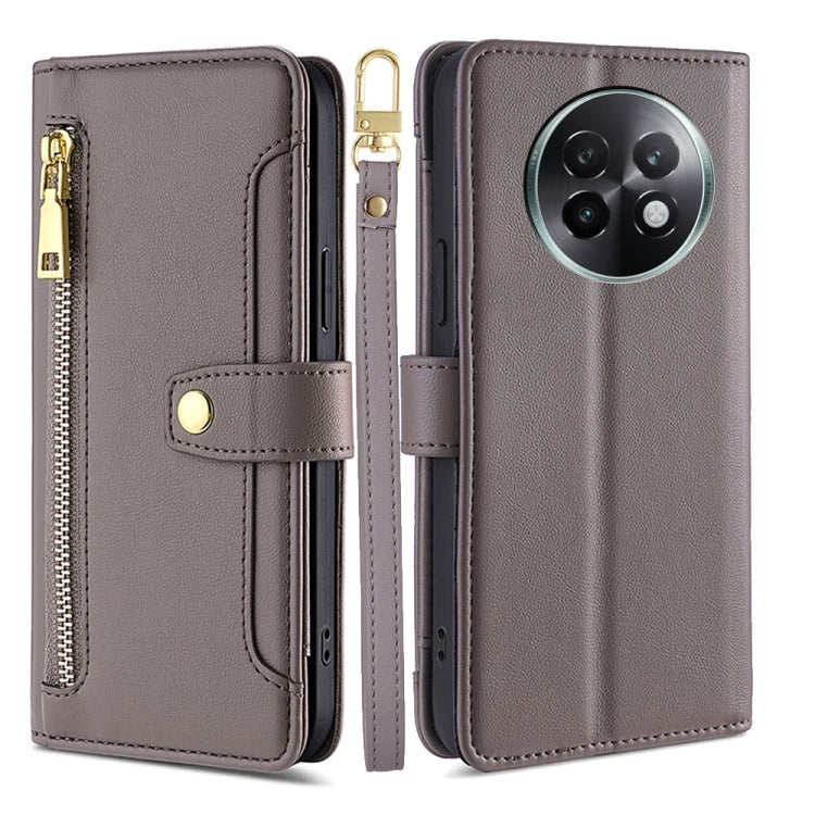 Sheep Texture Cross-body Zipper Wallet Leather Phone Case, For Realme 14 Pro 5G Global, For Realme C75 4G / 14x 5G Global, For Realme 13 Pro 5G, For Realme C61 4G, For Realme GT Neo6 SE, For Realme 12 5G, For Realme 12+ 5G, For Realme 12 Pro 5G
