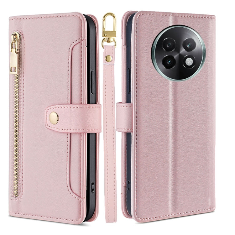 Sheep Texture Cross-body Zipper Wallet Leather Phone Case, For Realme 14 Pro 5G Global, For Realme C75 4G / 14x 5G Global, For Realme 13 Pro 5G, For Realme C61 4G, For Realme GT Neo6 SE, For Realme 12 5G, For Realme 12+ 5G, For Realme 12 Pro 5G