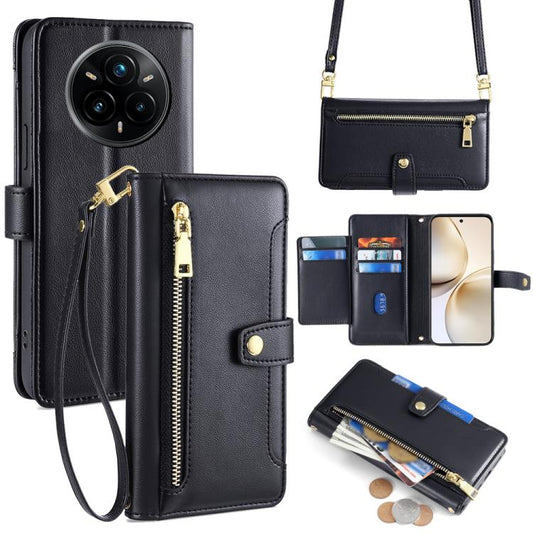 Sheep Texture Cross-body Zipper Wallet Leather Phone Case, For Realme 14 Pro 5G Global, For Realme C75 4G / 14x 5G Global, For Realme 13 Pro 5G, For Realme C61 4G, For Realme GT Neo6 SE, For Realme 12 5G, For Realme 12+ 5G, For Realme 12 Pro 5G