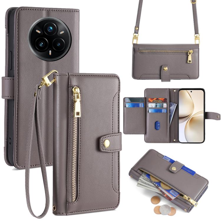 Sheep Texture Cross-body Zipper Wallet Leather Phone Case, For Realme C85 5G, For Realme C85 Pro 4G, For Realme 15T 5G Global, For Realme C71 4G, For Realme GT 7 5G Global, For Realme 14 5G Global, For Realme P3 Ultra 5G, For Realme 14 Pro+ 5G
