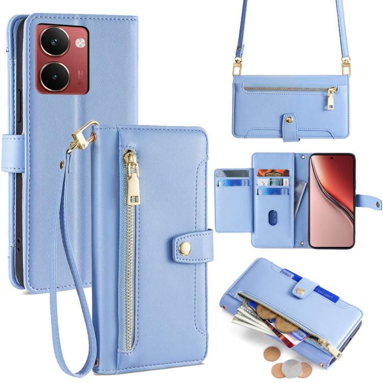 Sheep Texture Cross-body Zipper Wallet Leather Phone Case, For Realme C85 5G, For Realme C85 Pro 4G, For Realme 15T 5G Global, For Realme C71 4G, For Realme GT 7 5G Global, For Realme 14 5G Global, For Realme P3 Ultra 5G, For Realme 14 Pro+ 5G