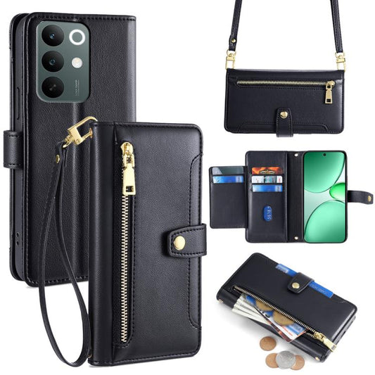 Sheep Texture Cross-body Zipper Wallet Leather Phone Case, For Realme C85 5G, For Realme C85 Pro 4G, For Realme 15T 5G Global, For Realme C71 4G, For Realme GT 7 5G Global, For Realme 14 5G Global, For Realme P3 Ultra 5G, For Realme 14 Pro+ 5G