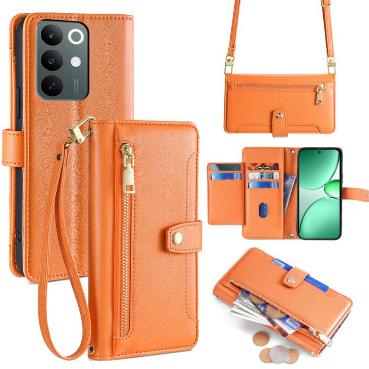 Sheep Texture Cross-body Zipper Wallet Leather Phone Case, For Realme C85 5G, For Realme C85 Pro 4G, For Realme 15T 5G Global, For Realme C71 4G, For Realme GT 7 5G Global, For Realme 14 5G Global, For Realme P3 Ultra 5G, For Realme 14 Pro+ 5G
