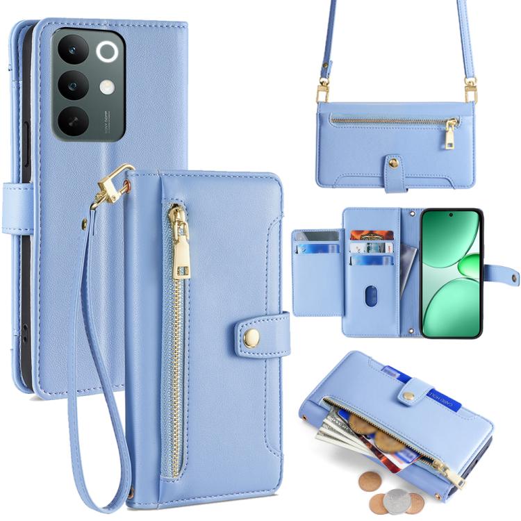 Sheep Texture Cross-body Zipper Wallet Leather Phone Case, For Realme C85 5G, For Realme C85 Pro 4G, For Realme 15T 5G Global, For Realme C71 4G, For Realme GT 7 5G Global, For Realme 14 5G Global, For Realme P3 Ultra 5G, For Realme 14 Pro+ 5G