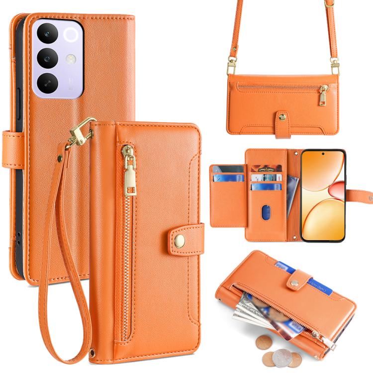 Sheep Texture Cross-body Zipper Wallet Leather Phone Case, For Realme C85 5G, For Realme C85 Pro 4G, For Realme 15T 5G Global, For Realme C71 4G, For Realme GT 7 5G Global, For Realme 14 5G Global, For Realme P3 Ultra 5G, For Realme 14 Pro+ 5G