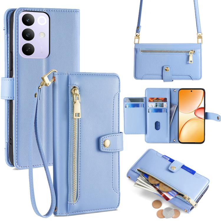 Sheep Texture Cross-body Zipper Wallet Leather Phone Case, For Realme C85 5G, For Realme C85 Pro 4G, For Realme 15T 5G Global, For Realme C71 4G, For Realme GT 7 5G Global, For Realme 14 5G Global, For Realme P3 Ultra 5G, For Realme 14 Pro+ 5G