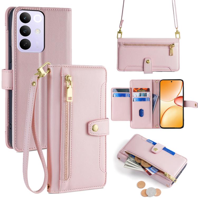 Sheep Texture Cross-body Zipper Wallet Leather Phone Case, For Realme C85 5G, For Realme C85 Pro 4G, For Realme 15T 5G Global, For Realme C71 4G, For Realme GT 7 5G Global, For Realme 14 5G Global, For Realme P3 Ultra 5G, For Realme 14 Pro+ 5G