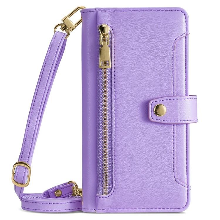 Sheep Texture Cross-body Zipper Wallet Leather Phone Case, For Realme Neo8 5G, For Realme 16 Pro+ 5G, For Realme 16 Pro 5G, For Realme P4x 5G, For Realme C85 5G, For Realme C85 Pro 4G, For Realme 15T 5G Global, For Realme C71 4G