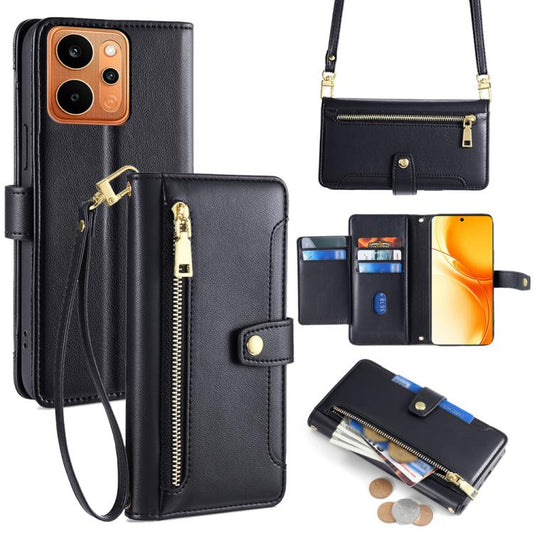 Sheep Texture Cross-body Zipper Wallet Leather Phone Case, For Realme P4 Power 5G, For Realme Note 80 4G, For Realme C83 5G, For Realme Neo8 5G, For Realme 16 5G Global, For Realme 16 Pro+ 5G, For Realme 16 Pro 5G, For Realme P4x 5G