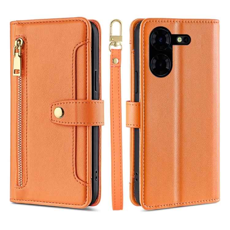 Sheep Texture Cross-body Zipper Wallet Leather Phone Case, For Tecno Spark 30 4G, For Tecno Pova 6 Neo 5G, For Tecno Camon 30 Premier 5G, For Tecno Camon 30 Pro 5G, For Tecno Camon 30, For Tecno Pova 5 Pro, For Tecno Pova Neo 3                         ...