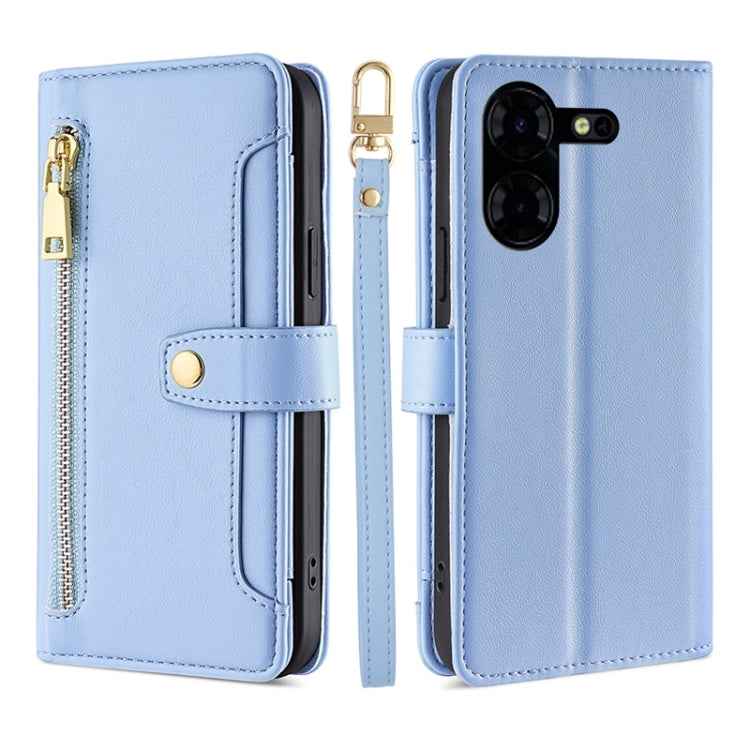Sheep Texture Cross-body Zipper Wallet Leather Phone Case, For Tecno Spark 30 4G, For Tecno Pova 6 Neo 5G, For Tecno Camon 30 Premier 5G, For Tecno Camon 30 Pro 5G, For Tecno Camon 30, For Tecno Pova 5 Pro, For Tecno Pova Neo 3                         ...